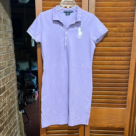Purple Polo Dress with White Logo - Picture 1 of 7